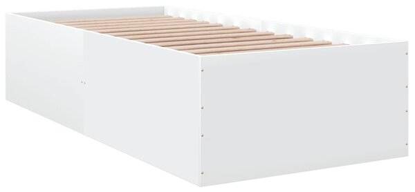 Rám postele bílý 75 x 190 cm kompozitní dřevo 3280979