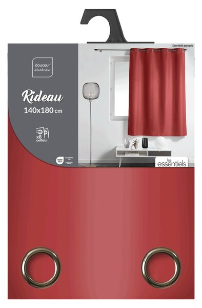 Červený závěs 140x180 cm Essentiel – douceur d'intérieur