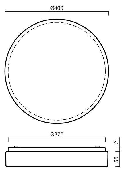 OS DEL71492 DELIA 2 stropní/nástěnné plastové svítidlo bílá IP54 3000/4000 K 24W LED - OSMONT