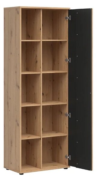 Regál Vabres REG1D, dub artisan/černá
