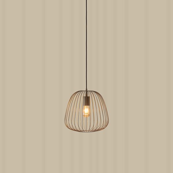 Lustr na lanku OVELLA 1xE27/15W/230V pr. 36 cm béžová
