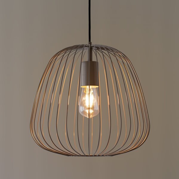 Lustr na lanku OVELLA 1xE27/15W/230V pr. 36 cm béžová