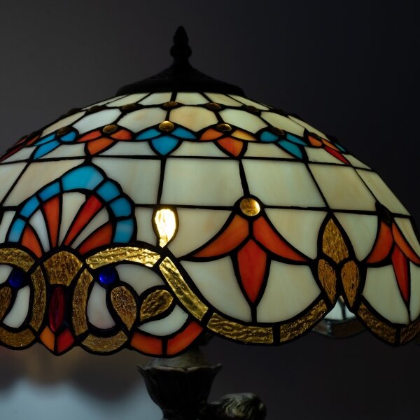 Brilagi - Tiffany vitrážová stolní lampa MIRABELLA 1xE27/60W/230V