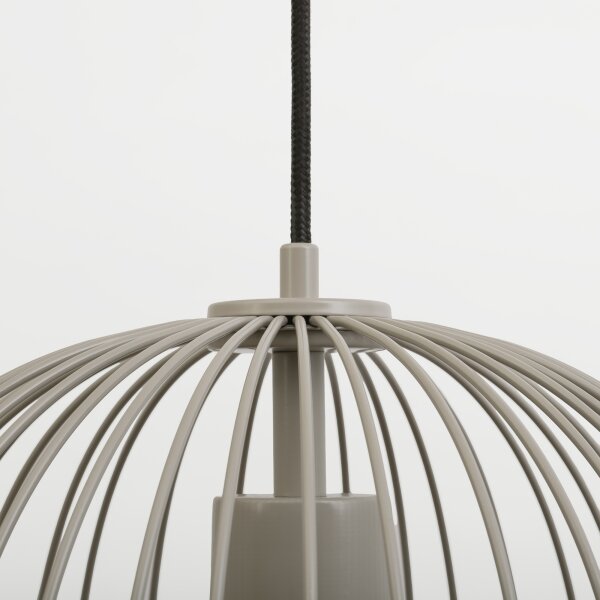 Lustr na lanku OVELLA 1xE27/15W/230V pr. 34 cm béžová
