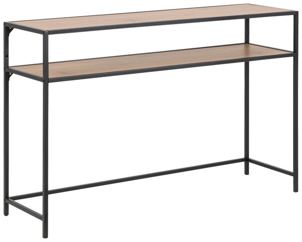 KONZOLOVÝ STOLEK, černá, divoký dub, kompozitní dřevo, 120/35/79 cm - Online Only konferenční stolky, Online Only