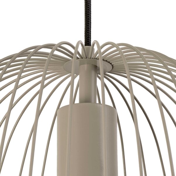 Lustr na lanku OVELLA 1xE27/15W/230V pr. 36 cm béžová