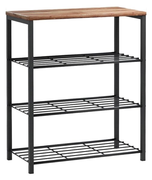 Černý kovový botník Layk – Kalune Design