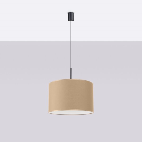 Sollux SL.1849 - Lustr na lanku NEVIA 1xE27/15W/230V pr. 40 cm taupe