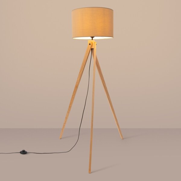 Sollux SL.1905 - Stojací lampa NATT 1xE27/15W/230V taupe