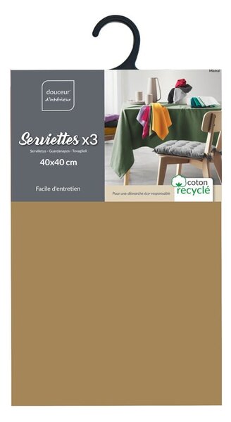 Ubrousky v sadě 3 ks 40x40 cm Mistral – douceur d'intérieur