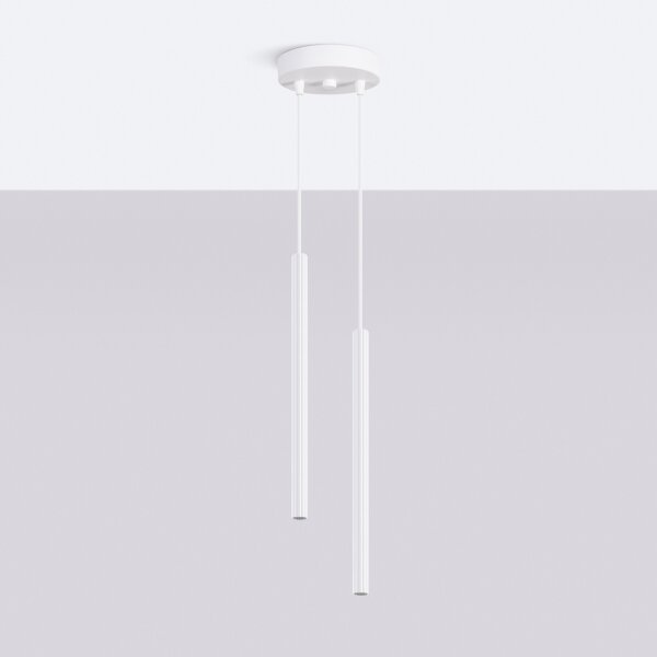 Sollux SL.1866 - Lustr na lanku ARCHE 2xG9/8W/230V bílá
