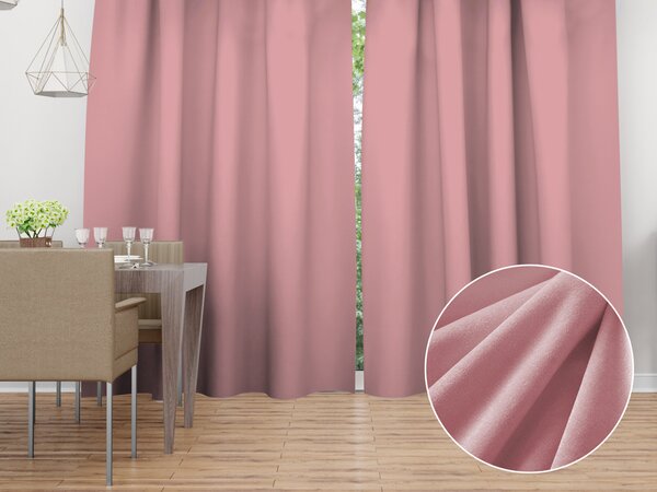 Biante Sametový závěs Velvet Premium SVP-033 Starorůžový - šířka 135 cm 135x140 cm