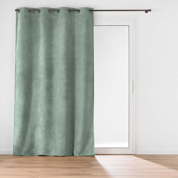 Zelený závěs z mikroflanelu 140x240 cm Flanela – douceur d'intérieur