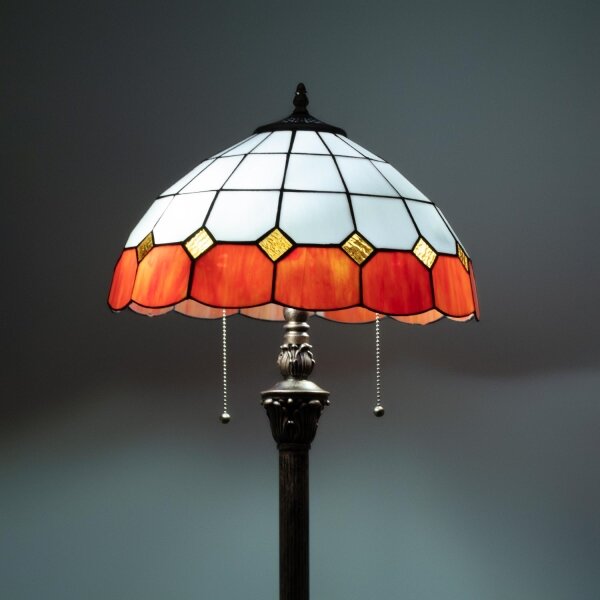 Brilagi - Tiffany vitrážová stojací lampa SIENNA 2xE27/60W/230V