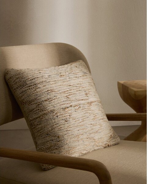 Povlak na polštář s příměsí vlny 45x45 cm Selise – Kave Home