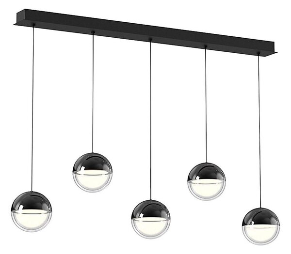 LED Lustr na lanku ZIREA LED/30W/230V černá
