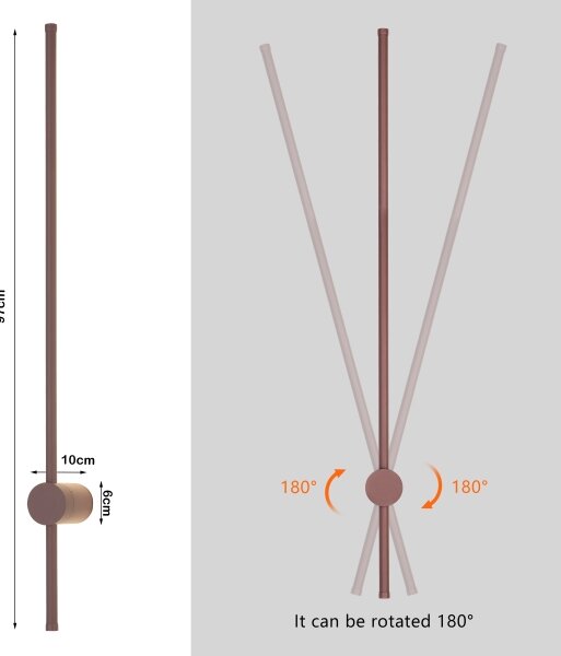 Brilagi - LED Venk. nást. svít. AURA LED/20W/230V 3000K IP54 97 cm hnědá CRI 90