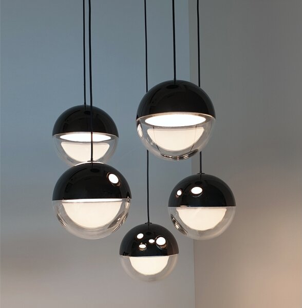 LED Lustr na lanku ZIREA LED/30W/230V černá