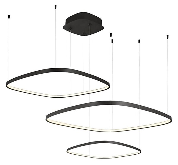 LED Stmívatelný lustr na lanku LORENZO LED/70W/230V 3000/4000/6000K černá + DO