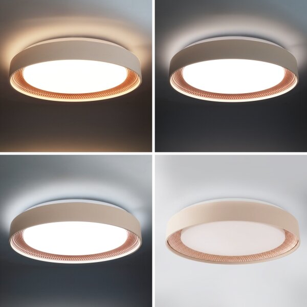 Brilagi -LED Stmív. strop. svítidlo WALDO LED/48W/230V pr. 40 cm béžová/zlatá+DO