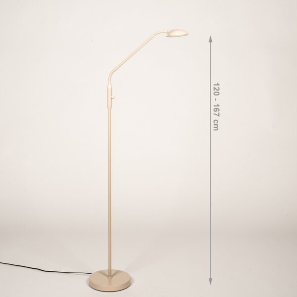 Stojací LED lampa se stmívačem Ellena Taupe (LMD)