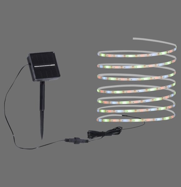 JUST LIGHT. 19971-18 - LED RGB Solární pásek TEANIA LED//3,7V 5 m 1200 mAh IP44
