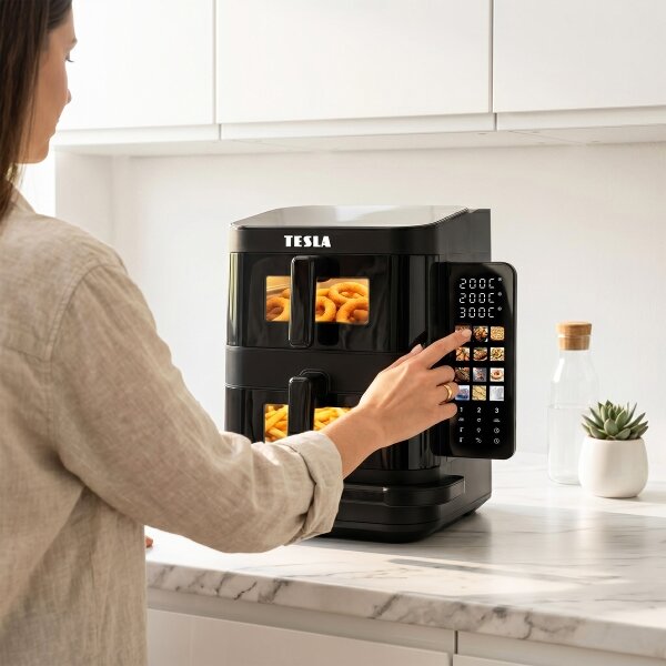TESLA Electronics AirCook - Třízónová horkovzdušná fritéza 14,5 l 2800W/230V č