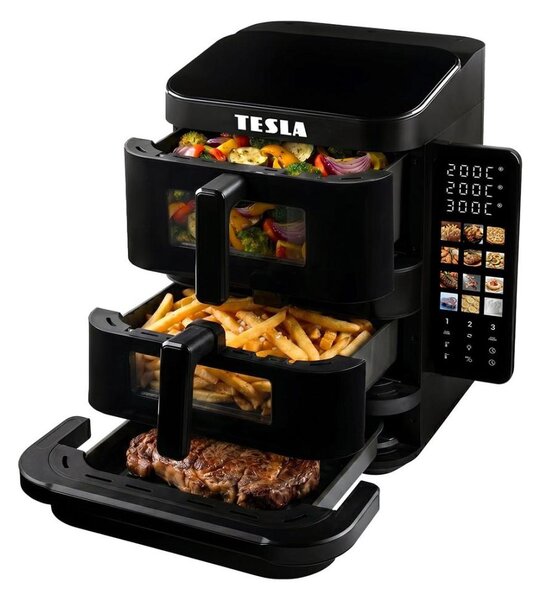 TESLA Electronics AirCook - Třízónová horkovzdušná fritéza 14,5 l 2800W/230V č