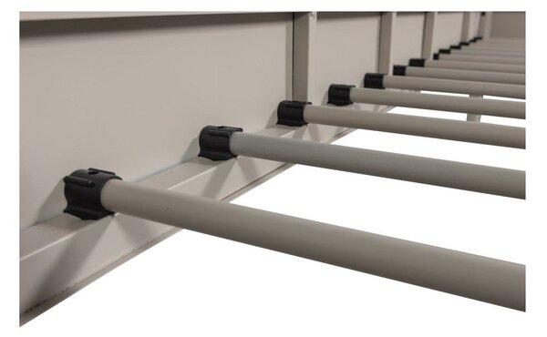 Béžová kovová jednolůžková postel s roštem 90x200 cm Mata – WOOOD