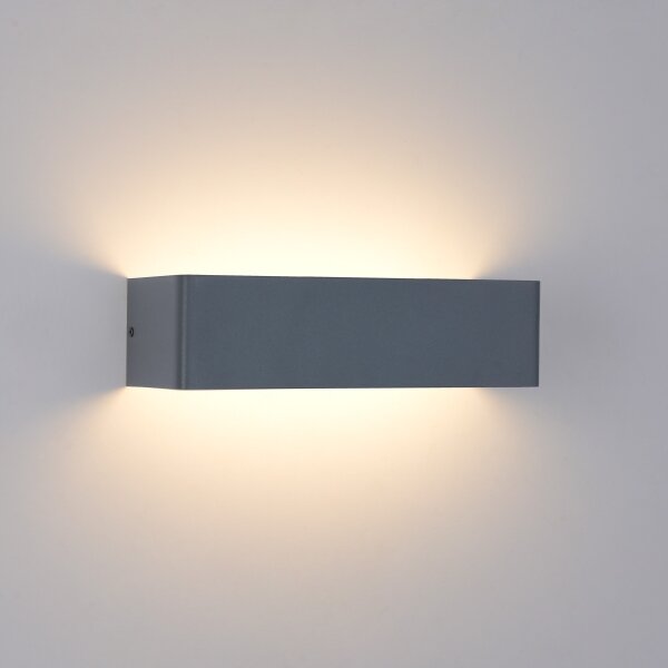 Brilagi -LED Venkovní nástěnné svítidlo DONNANI LED/12W/230V 30 cm antracit IP44