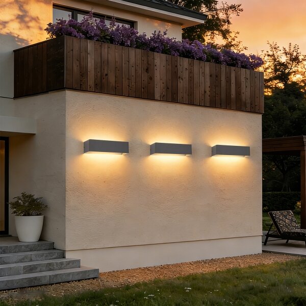 Brilagi -LED Venkovní nástěnné svítidlo DONNANI LED/12W/230V 30 cm antracit IP44