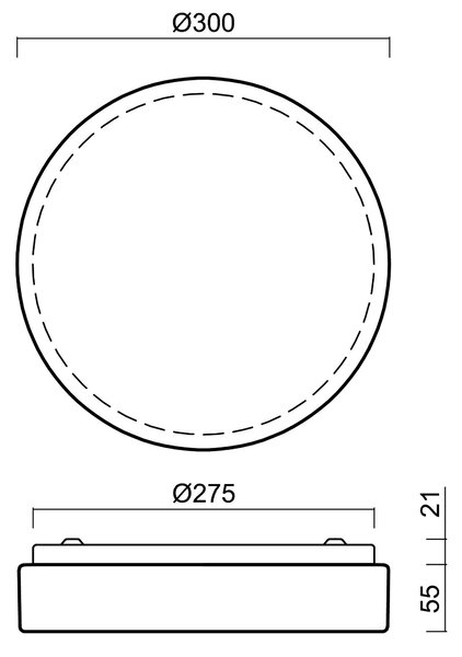 OS DEL52596 DELIA C1 stropní/nástěnné plastové svítidlo bílá / černá IP54 25W E27 - OSMONT