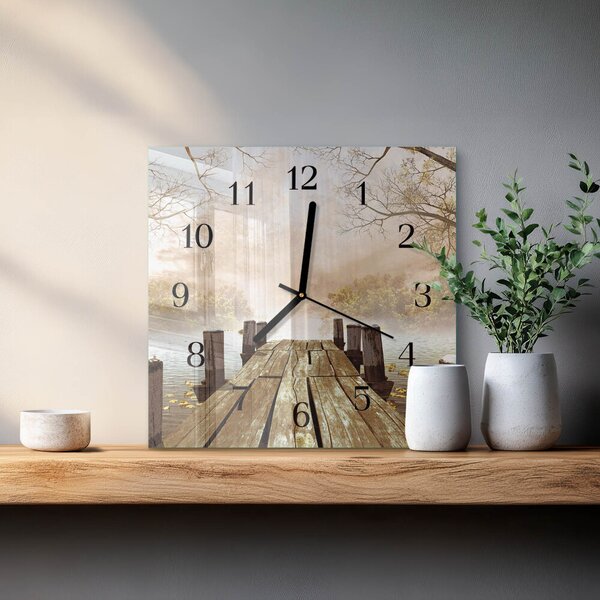 Skleněné hodiny na stěnu Síť zskc-30x30-00174650