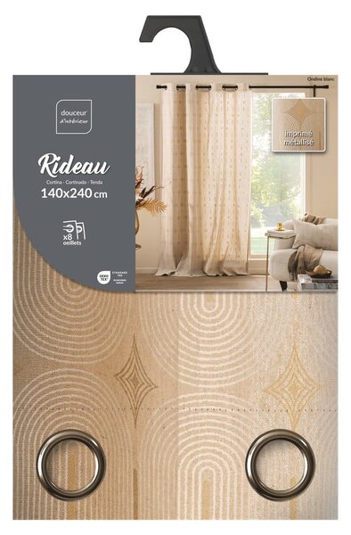 Béžový závěs 140x240 cm Ondine – douceur d'intérieur