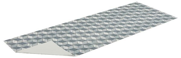 Livarno® Běhoun, 65 x 180 cm (3D mramorová kostka, makové semínko) (100398800001)