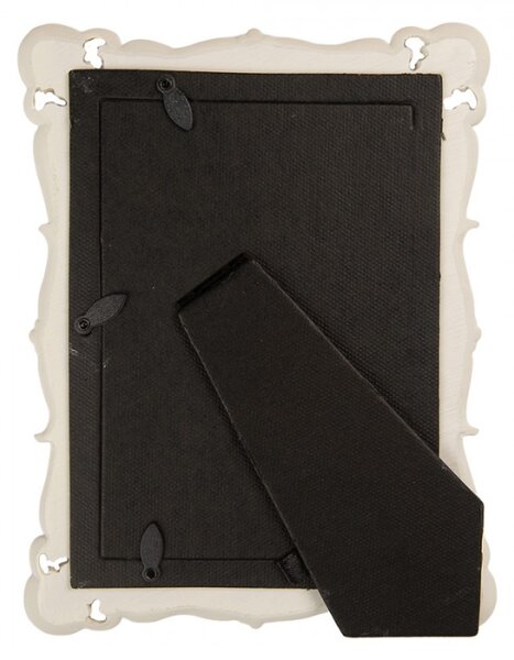 Béžový fotorámeček s růžičkami v rozích Wit – 16x2x21 cm na fotografii 10x15 cm
