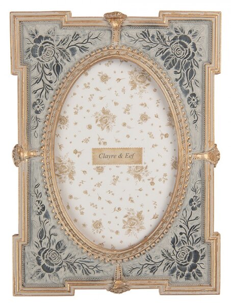 Art deco fotorámeček s růžemi Rosalinka – 15x2x21 cm na fotografii 10x15 cm