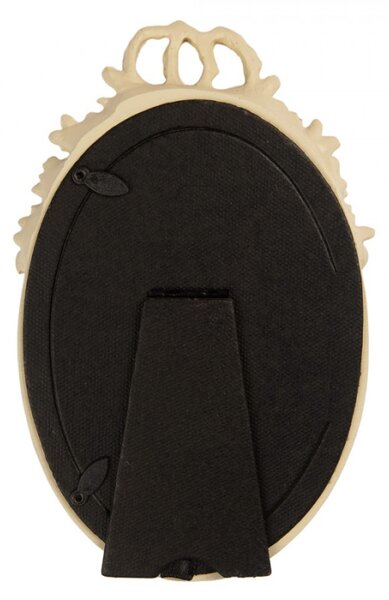 Zelený oválný fotorámeček se světlým okrajem Ven – 13x3x20 cm na fotografii 10x15 cm