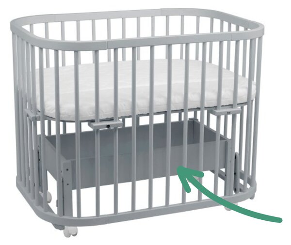 Monbaby nábytek Waldin Kolébka pro rostoucí postýlky pro miminko 5v1 - příslušenství Barva: Přírodní