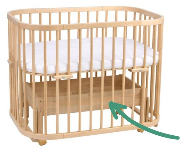 Monbaby nábytek Waldin Kolébka pro rostoucí postýlky pro miminko 5v1 - příslušenství Barva: Přírodní