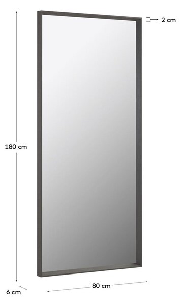 Nástěnné zrcadlo 80x180 cm Nerina Dark – Kave Home