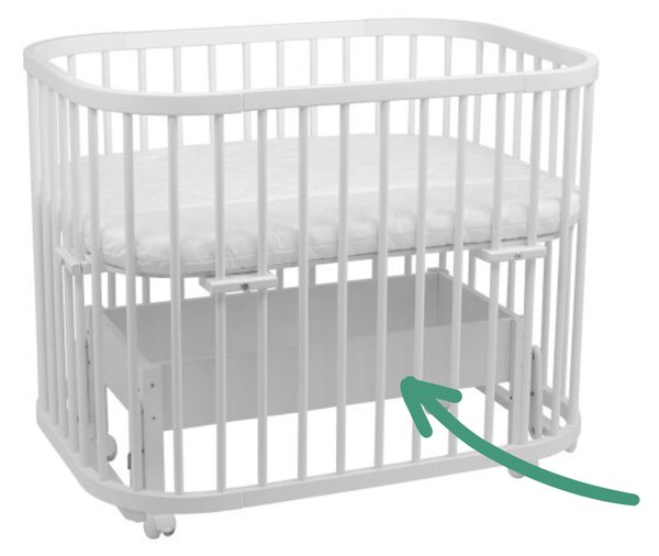 Monbaby nábytek Waldin Kolébka pro rostoucí postýlky pro miminko 5v1 - příslušenství Barva: Přírodní