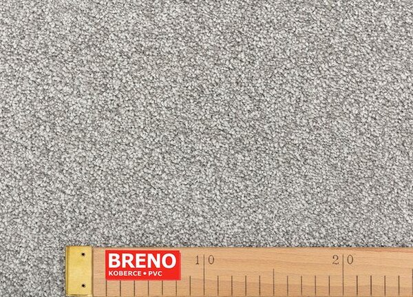 Breno Metrážový koberec FAYE 94 (156), šíře 400 cm, Šedá/Stříbrná