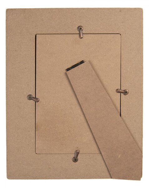 Dřevěný fotorámeček s patinou Etcel – 21x2x26 cm na fotografii 13x18 cm