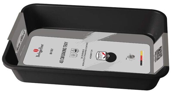 Plech na pečení s titanovým povrchem Matte Black Collection 40x28,5x7 cm