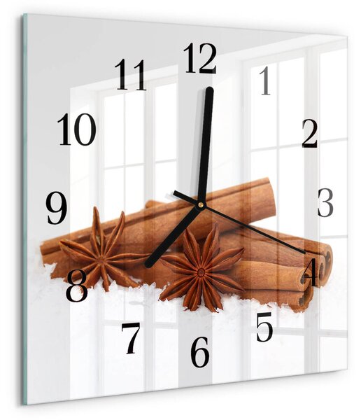 Skleněné hodiny na stěnu Vanilka zskc-30x30-00174806