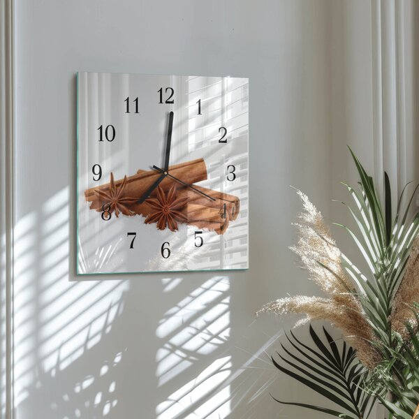 Skleněné hodiny na stěnu Vanilka zskc-30x30-00174806