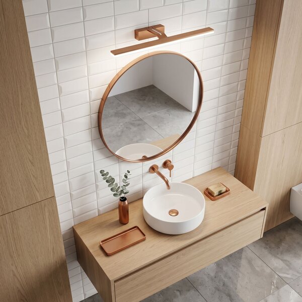 Toolight Rea, Koupelnové nástěnné LED svítidlo SWE013-1W 43cm BRUSH COPPER, OSW-20112