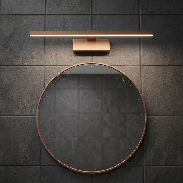 Toolight Rea, Koupelnové nástěnné LED svítidlo SWE013-1W 43cm BRUSH COPPER, OSW-20112