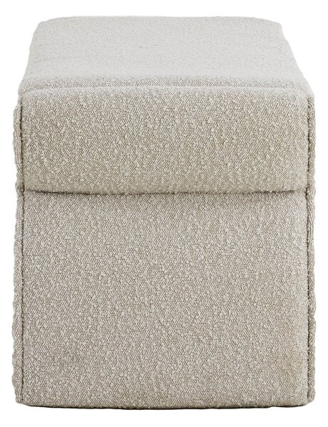 Krémová lavice z textilie bouclé Nafya – Light & Living